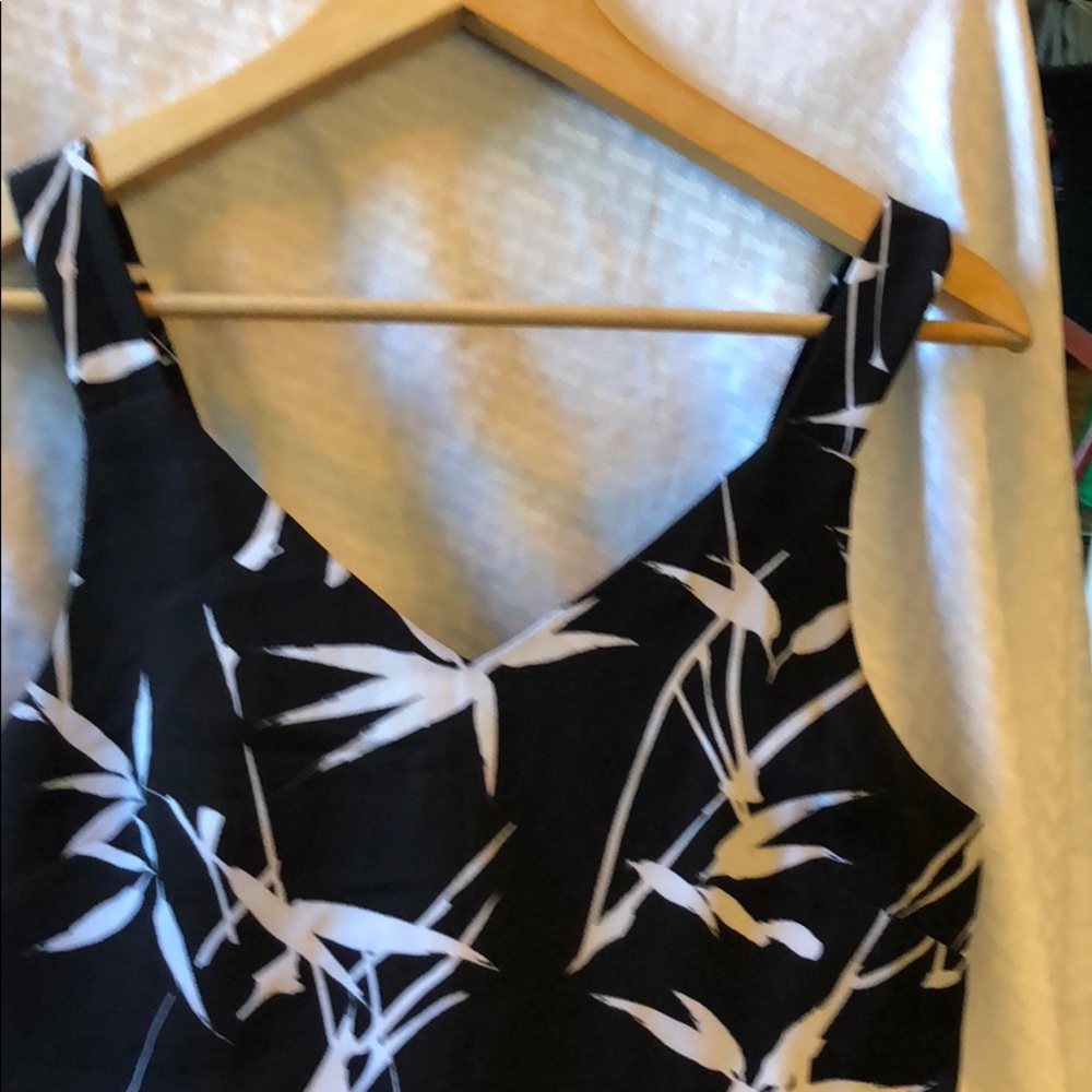 Black printed jumper suit